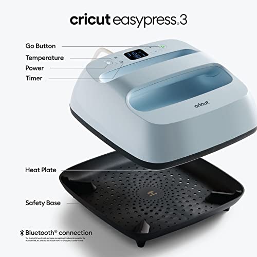 Cricut Explore 4 with Easy Press 3 Machine and Iron-On Combo Bundle - Craft Cutting Machine and Heat Press Combo, Cricut Machine Kit for Beginners and Gifts, DIY Apparel and Tote Bags, HTV Materials Cricut