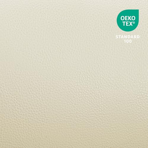 MCombo Power Swivel Rocker Recliner with Lumbar Support, Faux Leather Electric Nursery Glider Recliner Chair for Adults, 6922 (Cream White)