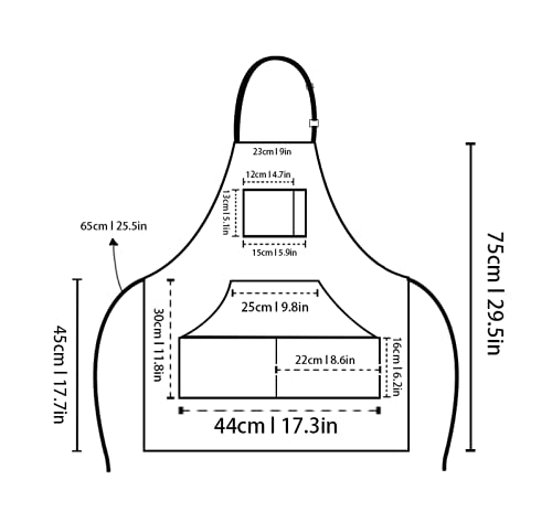 Denim Jean Tool Apron with 4 Pockets Waterproof Adjustable Canvas Lightweight Work Apron Blue Dadidyc