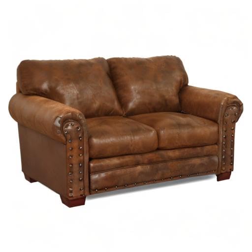American Furniture Classics Microfiber Buckskin Loveseat in Brown American Furniture Classics