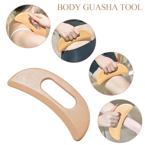 Dukucr 3Pcs Wood Therapy Massage Tools Lymphatic Drainage Massager Wooden Massager Body Sculpting Tools for Maderoterapia,Anti-Cellulite,Pain Relief Dukucr