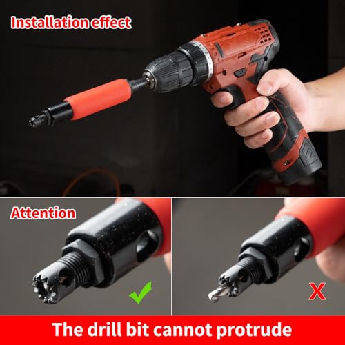 EROSHAK Rivet Removal Tool,POP Rivet Drill Remover,Electric Drill Adapter Rivets Puller for 1/8", 5/32", 3/16", 7/32" and 1/4" EROSHAK