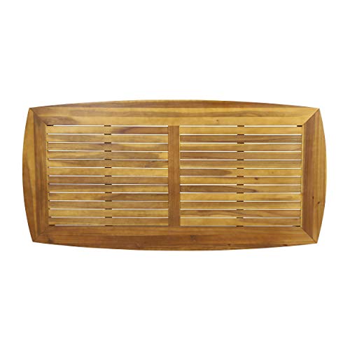 Christopher Knight Home Ashley Outdoor 7 Piece Acacia Wood Dining, Teak and Dark Gray Christopher Knight Home