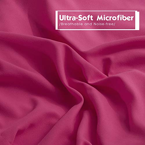 HIG 3pc Pink Queen Size Comforter Set - All Season Reversible Down Alternative Bedding Comforter Set - Quilted Duvet Insert with Corner Tabs - Box Stitched Blanket - Breathable, Soft, Fluffy HIG