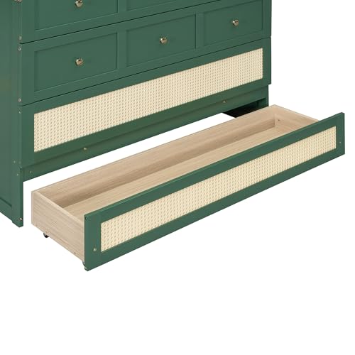 Harper & Bright Designs Full Murphy Bed Cabinet with Big Drawer, Solid Pine Chest Cube Cabinet Bed Flodable Platform Bed with Slats for Guest Bedroom, Office or Small Room Harper & Bright Designs