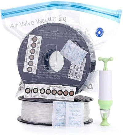 Sovol Vacuum Sealed Bags, Filament Storage Kit for 3D Printer, Vacuum Compression Storage Bags, Prevent and Monitor Moisture - 10 Bags with 1 Hand Pump, 10 Desiccant & 10 Humidity Indicator Cards