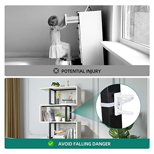 YITAHOME Modern 5-Tier S-Shaped Bookshelf in Cream White - Stylish Decorative Storage for Any Space YITAHOME