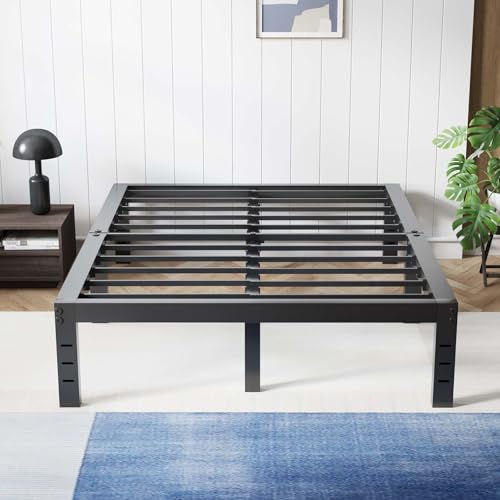 Avenco Metal Platform Bed Frame King Size 14 Inch – Noise Free Quiet Design, Heavy Duty Steel Support, Under Bed Storage, Easy Assembly, No Box Spring Needed Avenco