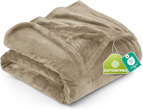 Utopia Bedding Fleece Blanket Twin Size Camel 300GSM Luxury Anti-Static Fuzzy Soft Microfiber Bed Blanket (60x80 Inch) Utopia Bedding