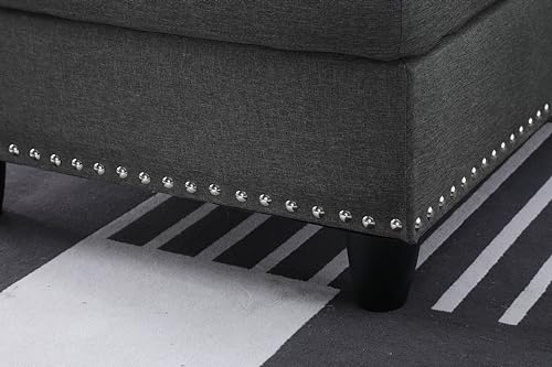 Devion Furniture Lorenzo Sofas, Charcoal Gray Devion Furniture
