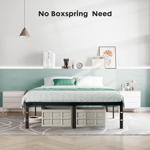 Sweetcrispy Full Bed Frame - 14 Inch Metal Platform Bed Frames for with Storage Space Under Base, Sturdy Steel Slat Support, No Box Spring Needed Sweetcrispy