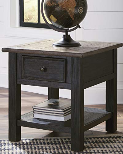 Signature Design by Ashley Tyler Creek Rustic End Table with Storage Drawer and Fixed Shelf, Brown & Black Signature Design by Ashley