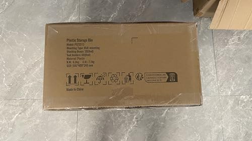 VEVOR Wall Mounted Storage Rack System, 30-Bin Parts Rack Organizer with Wall Panels/Tool Holders/Hooks, Garage Plastic Shop Tool Organizer for Nuts, Bolts, Screws, Nails, Beads, Buttons VEVOR