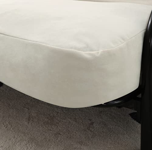 OctoRose Full Size 54x75x8 inch 3 Side Zipper Classic Soft Micro Suede Futon Cover Sofa Daybed Mattress Slipcover (Khaki, Full Size) OctoRose