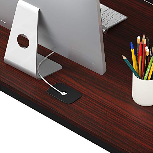 SHW Home Office 55"x60" Large L Shaped Corner Desk, 24" Deep, Cherry SHW