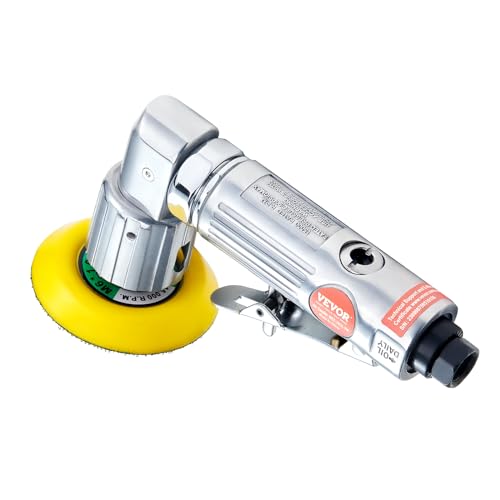 VEVOR 1/2/3 Inch Random Orbital Air Sander, High-Speed 15000RPM Mini Pneumatic Sander for Auto Body Work, 58PCS Air Powered Sander Kit with Sandpapers, Wool Pad, Wavy Sponges VEVOR