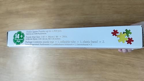 Lavievert 1500 Piece Jigsaw Puzzle Mat Roll Up with Unique Auxiliary Line Design, Portable Puzzle Board for Adults & Kids, Non-Slip Puzzle Keeper Storage Saver for 1500 1000 500 Piece Puzzles LAVIEVERT