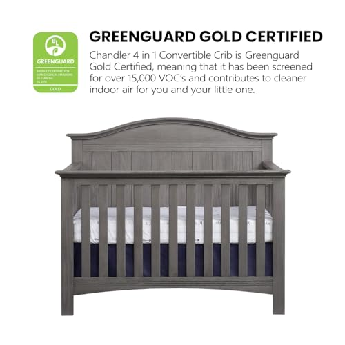 Soho Baby Chandler Premium 4-in-1 Convertible Crib, Graphite Gray, GreenGuard Gold Certified Soho Baby