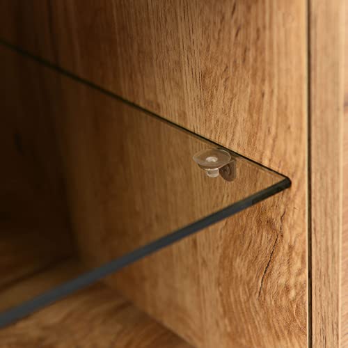 Virubi 71 Inch LED TV Stand for TVs Up to 80”, Modern Entertainment Center with 3 Doors & 2 Open Shelves, Media Console Table with Storage for Living Room Virubi