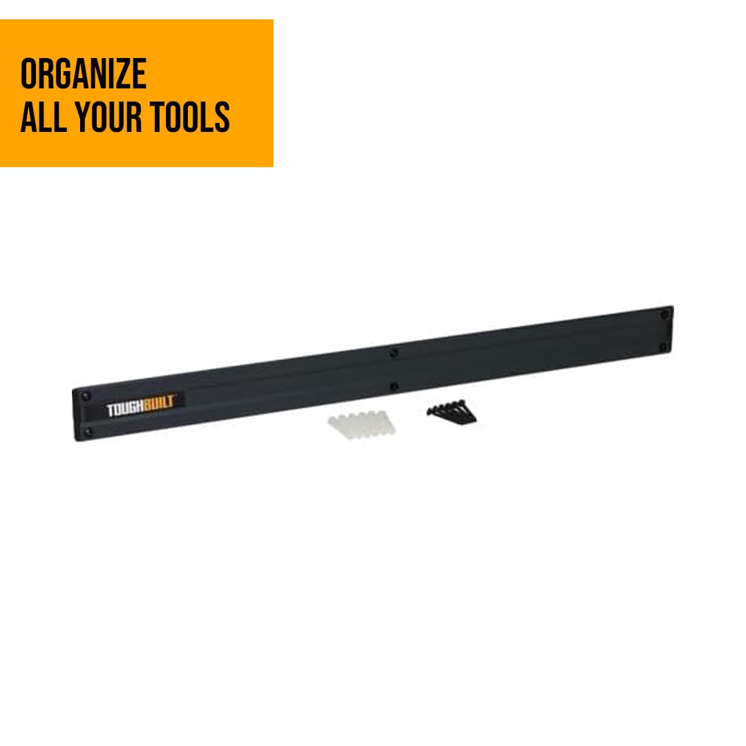 ToughBuilt - 24" Wall Organizer,Compatible with All ClipTech Pouches, Includes Screws & Wall Anchors, Powder-coated Steel - (TB-53) ToughBuilt
