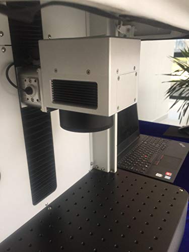 50W Enclosure Type JPT Fiber Laser Marking Machine Fiber Laser Engraver Laser Marker 110×110mm Lens and D69 Rotary Axis Class 1 Laser Output Power 0.39mW SFX