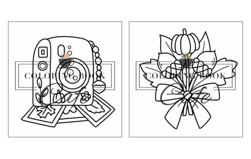 Cozy Autumn: Cute and Cozy Coloring Book for Adults & Teens Featuring Easy and Bold Autumn Designs (Bold and Easy Coloring Books) Majosta