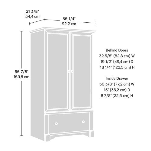 Sauder Palladia Armoire, Select Cherry finish Sauder