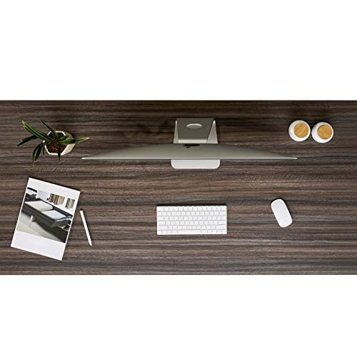 Kaboon Universal Tabletop 59.1"x23.62", Solid One-Piece Melamine Table Top, Double Desk L-Desk DIY, Home and Office Countertop,Eucalyptus/Dark Walnut Kaboon