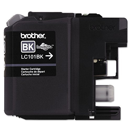Brother Genuine Standard Yield Black Ink Cartridge, LC101BK, Replacement Black Ink, Page Yield Upto 300 Pages, LC101 Brother