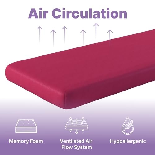 NapQueen 5 Inch Twin Memory Foam Mattress, Medium Feel, CertiPUR-US Certified, Bed in a Box, Breathable Soft Fabric Cover, Pink NapQueen