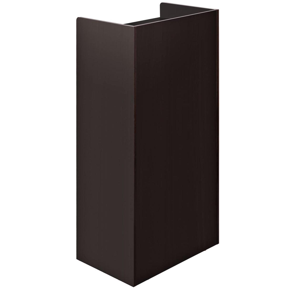VEVOR Wood Podium, 23.6" x 47.2", Lecterns and Podiums with 4 Rolling Wheels, Flat Surface, Baffle Plate & Shelf, Easy Assembly Ebony Lecterns for Church, Office, School, Home Black VEVOR