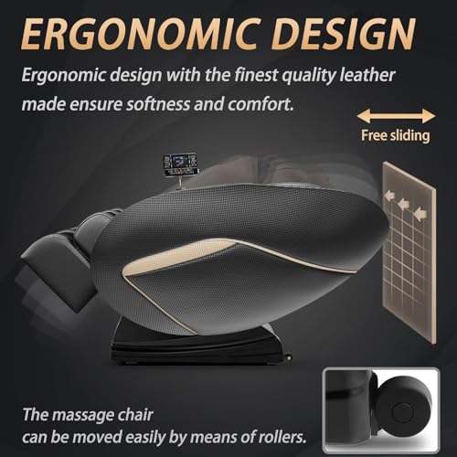 BILITOK Massage Chair Recliner with Zero Gravity with Full Body Air Pressure, Speaker and Blue-Tooth Connection, Easy to Use at Home and in The Office BILITOK