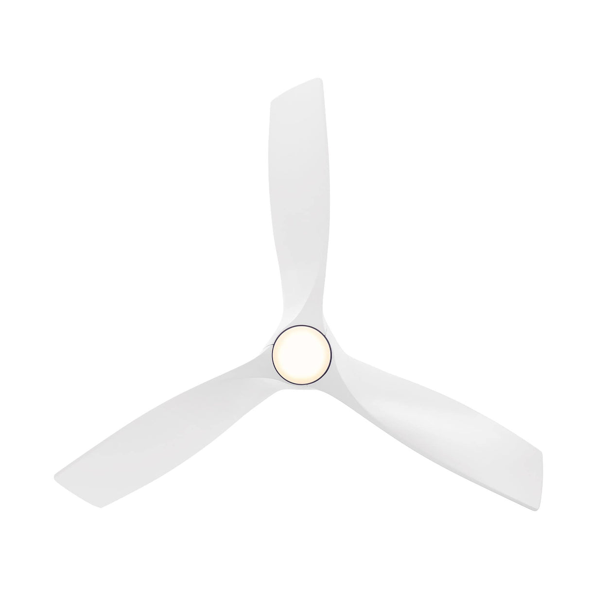 Zephyr Smart Indoor and Outdoor 3-Blade Ceiling Fan 52in Matte White with Adjustable CCT 2700K-3000K-4000K-5000K LED Light Kit and Remote Control works with Alexa, and iOS or Android App Modern Forms