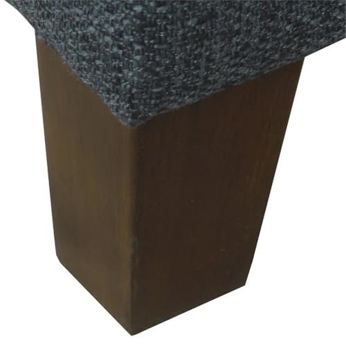 HomePop Home Decor | Luxury Square 32” Storage Ottoman with Lift Off Lid | Ottoman with Storage for Living Room & Bedroom, Navy HomePop