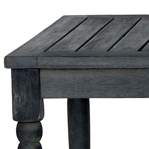 SAFAVIEH Outdoor Collection Oakley Dark Slate Grey Coffee Table SAFAVIEH