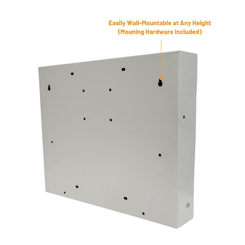 Yeeoy Wall Mount Folding Desk with Chalkboard Front, Space-Saving Floating Desk Design, Laptop Desk Foldable Tabletop for Bathroom Kitchen Office Bedroom, Key Lock, Beige Yeeoy