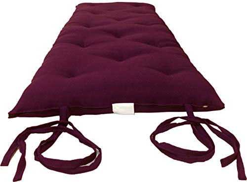 D&D Futon Furniture Traditional Japanese Floor Futon Mattresses, Foldable Cushion Mats, Yoga, Meditaion Single Size 3" Thick X 27" Wide X 80" Long (Burgundy) D&D Futon Furniture