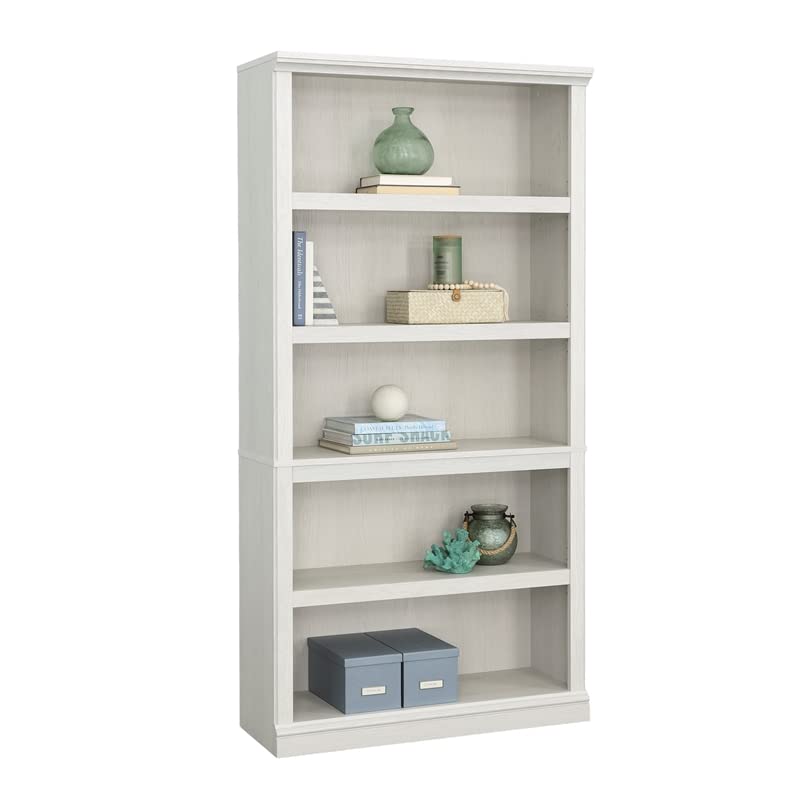 Sauder 5-Shelf Display Bookcase in Glacier Oak Finish Sauder