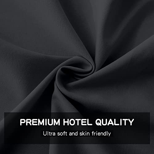 FreshCulture Twin Flat Sheet - Hotel Quality Twin Flat Sheet Only - Brushed Microfiber Top Sheet - Ultra Soft & Breathable - Wrinkle-Free - Easy Care - Single Flat Sheet (Twin, Black) FreshCulture