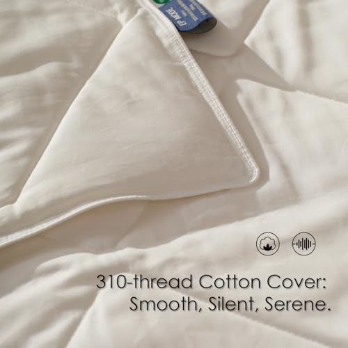EP Mode Light Weight Wool Comforter for Summer, Purely Natural Duvet Insert, 100% Australian Wool Filling (150GSM, Size Twin) EP Mode