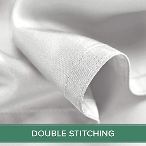 King Sheets by Pure Bamboo, Genuine 100% Organic Viscose Derived from Bamboo Bed Sheet Set, Soft & Cooling, Double Stitching, 2 Year Quality Promise (King, White) Pure Bamboo