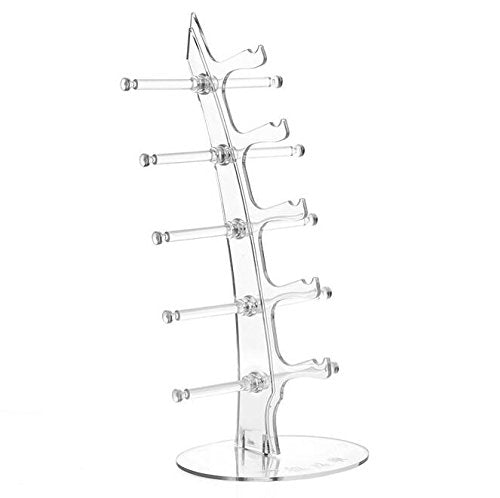 Eyeglasses Sunglasses Storage Display Stand Holder Organizer Case Show Rack for 5 Glasses sccsport