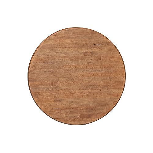 IC International Concepts 36" Round Top Pedestal Table-29.1" Height Dining Table, Distressed Oak IC International Concepts