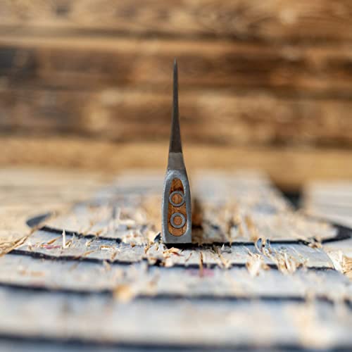 Jack of Clubs Round Handle Throwing Axe: World Axe Throwing League Premium Competition Throwing Axe, WATL Throwing Hatchet with Round Hickory Wooden Handle (Round Handle) WATL