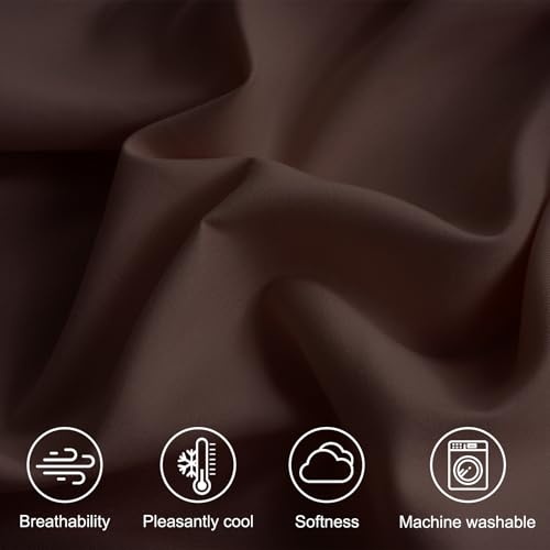 MCO Bedding Twin Bed Sheets Set - Soft Bed Sheets - Cooling Breathable Bedding Set with 16" Deep Pocket (3 Pieces, Twin, Chocolate Brown) MCO