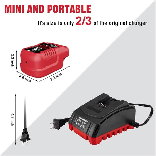 ASUNT 1701C-B 20V Battery Charger Replacement for Bauer 20V Hyper.max Lithium Ion Battery Compact Mini Charger(Battery Not Included) ASUNT