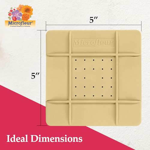 Microfleur Microwave Flower Art Press Kit for Kids and Adults - DIY with Washable Absorbent Cloth, Ideal for Plant Lovers 5" (13 cm) Microfleur