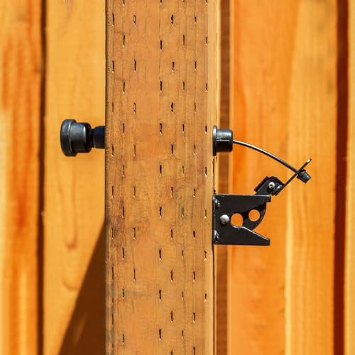 GH Gate Latch Complete Outdoor gate Latch for Wooden Gates operates from/on Both Sides of Fence Patented Dual Sided Operation. Wooden Fence Latch Vinyl Gate Latch Metal Fence Latch Universal fit GH Gate Products