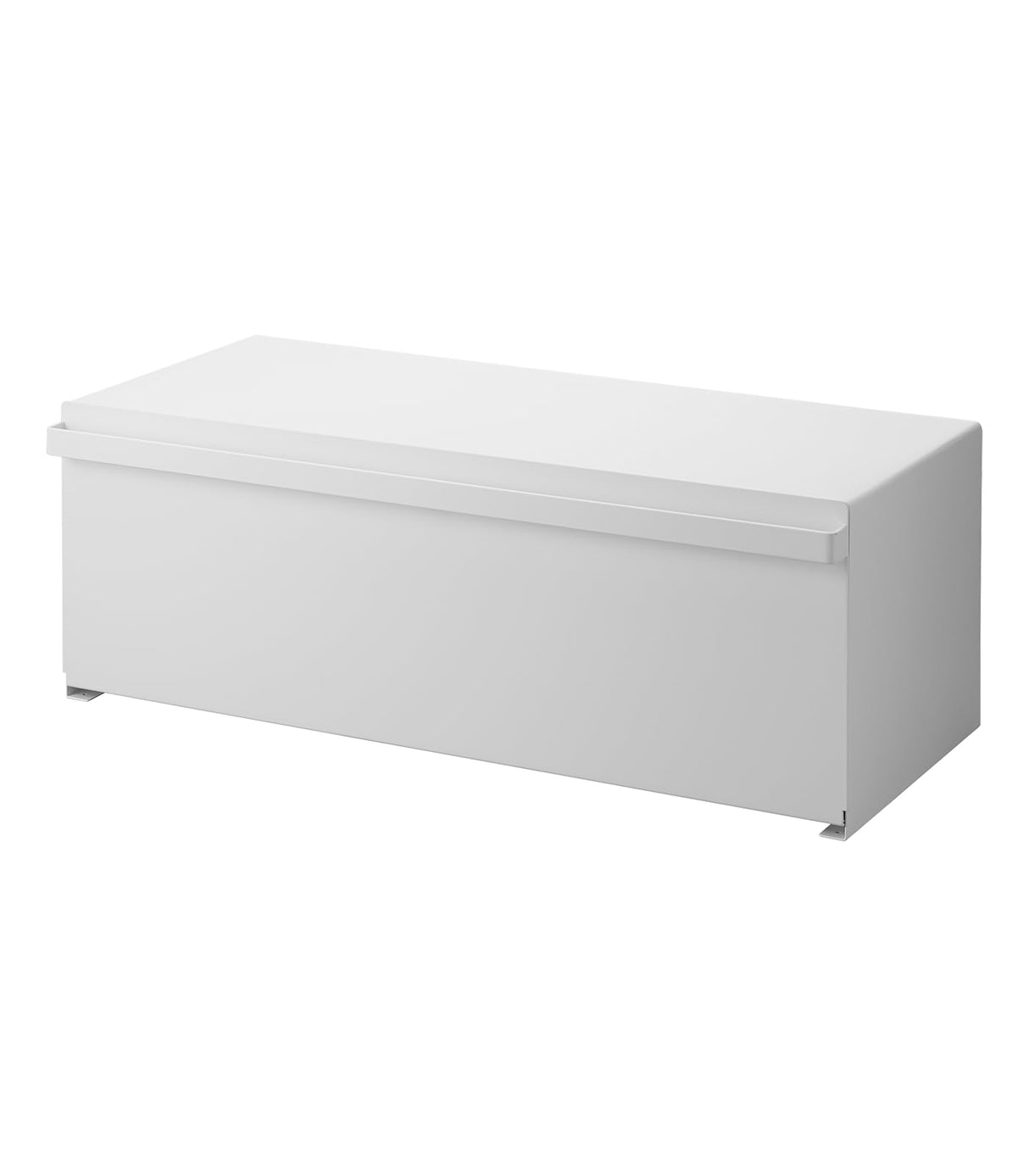 Yamazaki Home Tower Wide Bread Box Keeper Holder Container, Metal Bread Holder Saver, Large Counter Storage - Steel YAMAZAKI