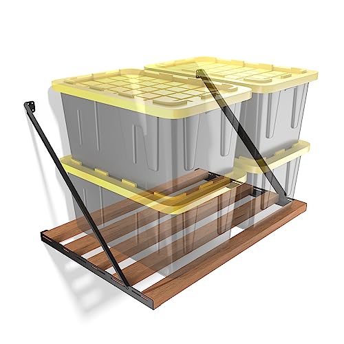 Koova Universal Garage Shelving Kit - Heavy-Duty, Easy Install, Customizable, 600 lbs. Support, Made in USA, Maximize Storage, Reclaim Floor Space Koova